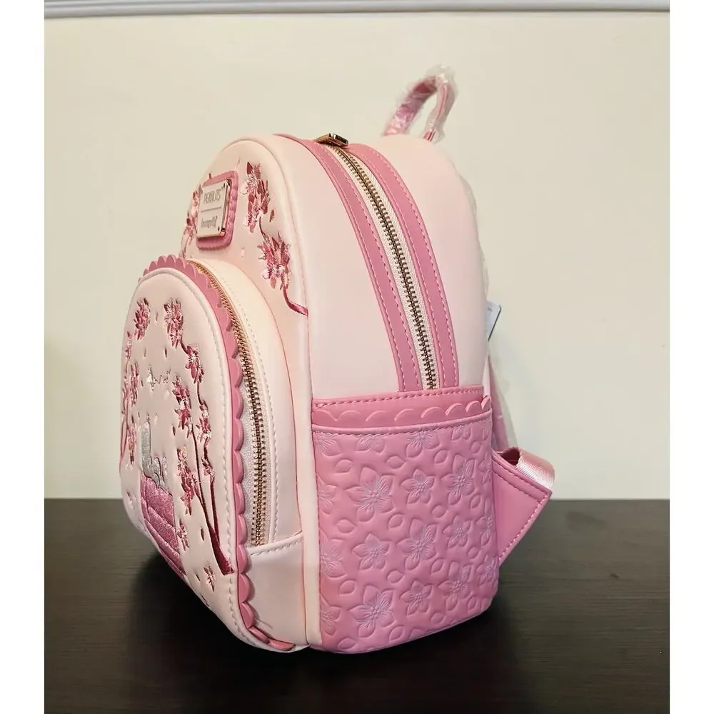 Loungefly Peanuts Snoopy Cherry Blossom Mini Backpack - Picture 2 of 6